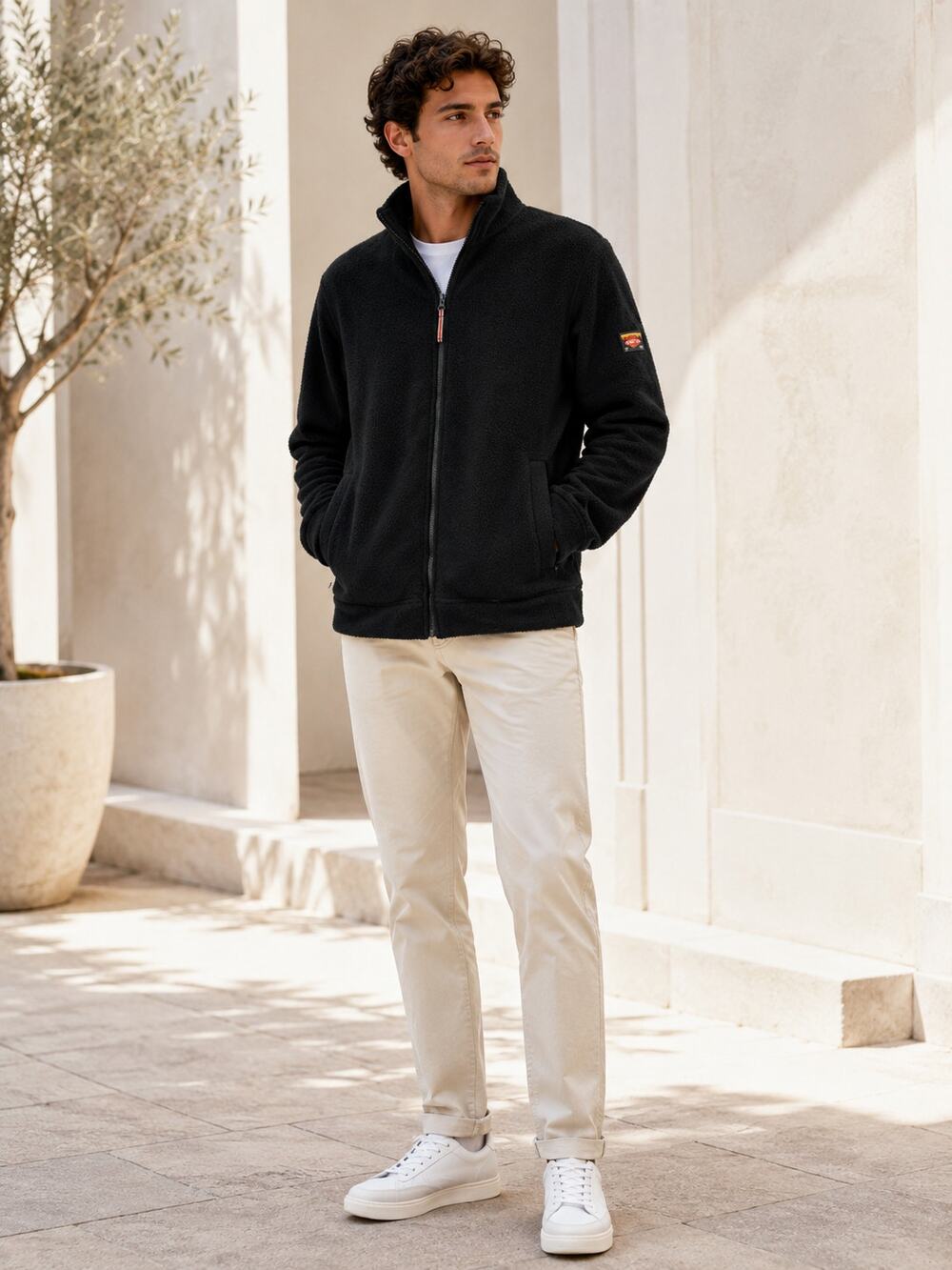 Orvis Full Zip Black Fleece Jacket Men’s Medium